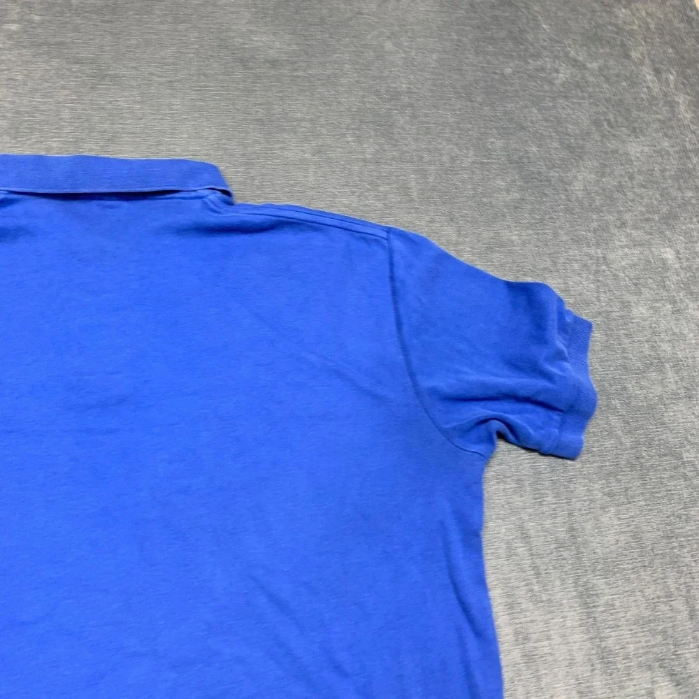 Polo By Ralph Lauren Shirt Mens Medium Blue Cotton Hi Lo Hem Golf Sportswear